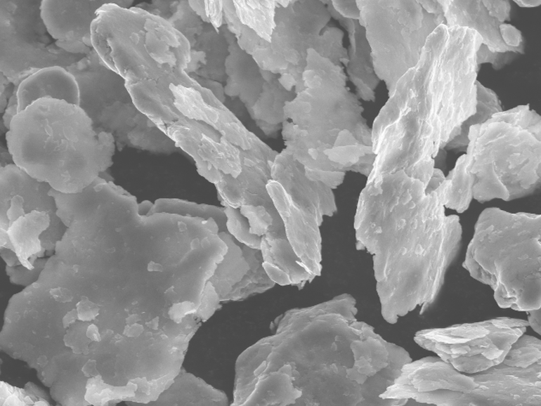 Image of Grade NF50 Nickel Flake magnified 2500 times